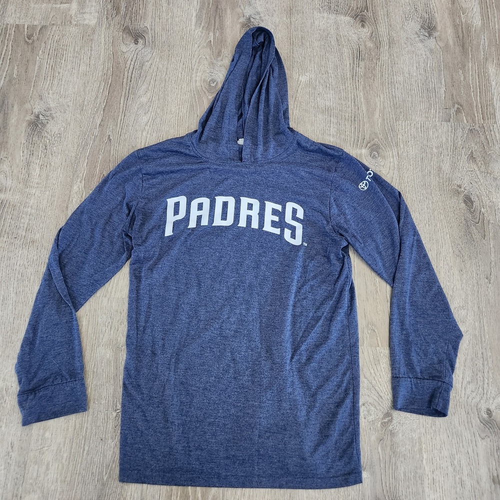 2017 San Diego Padres Blue Lightweight Long Sleeve Hoodie SGA Adult Med Giveaway